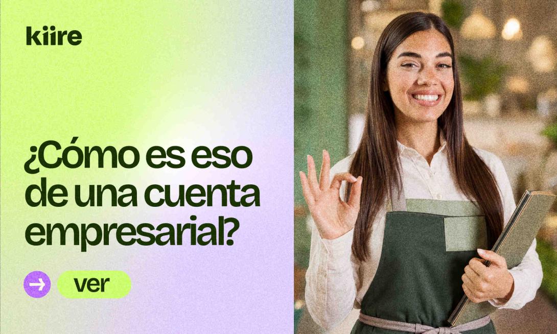 Emprendedora sonriente haciendo una señal de aprobación con la mano junto al título: ¿Cómo es eso de una cuenta empresarial?